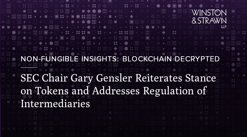 Sec Chair Gary Gensler Reiterates Stance On Tokens And Addresses