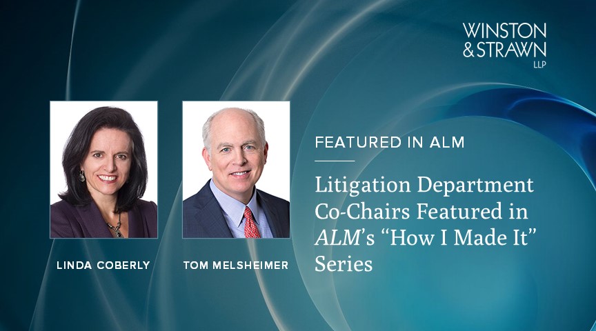 Litigation Department Co-Chairs Linda Coberly And Tom Melsheimer ...